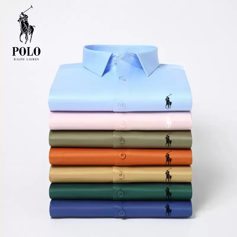 Ralph Lauren Men's Cotton Basic Denim Long Sleeve Shirt