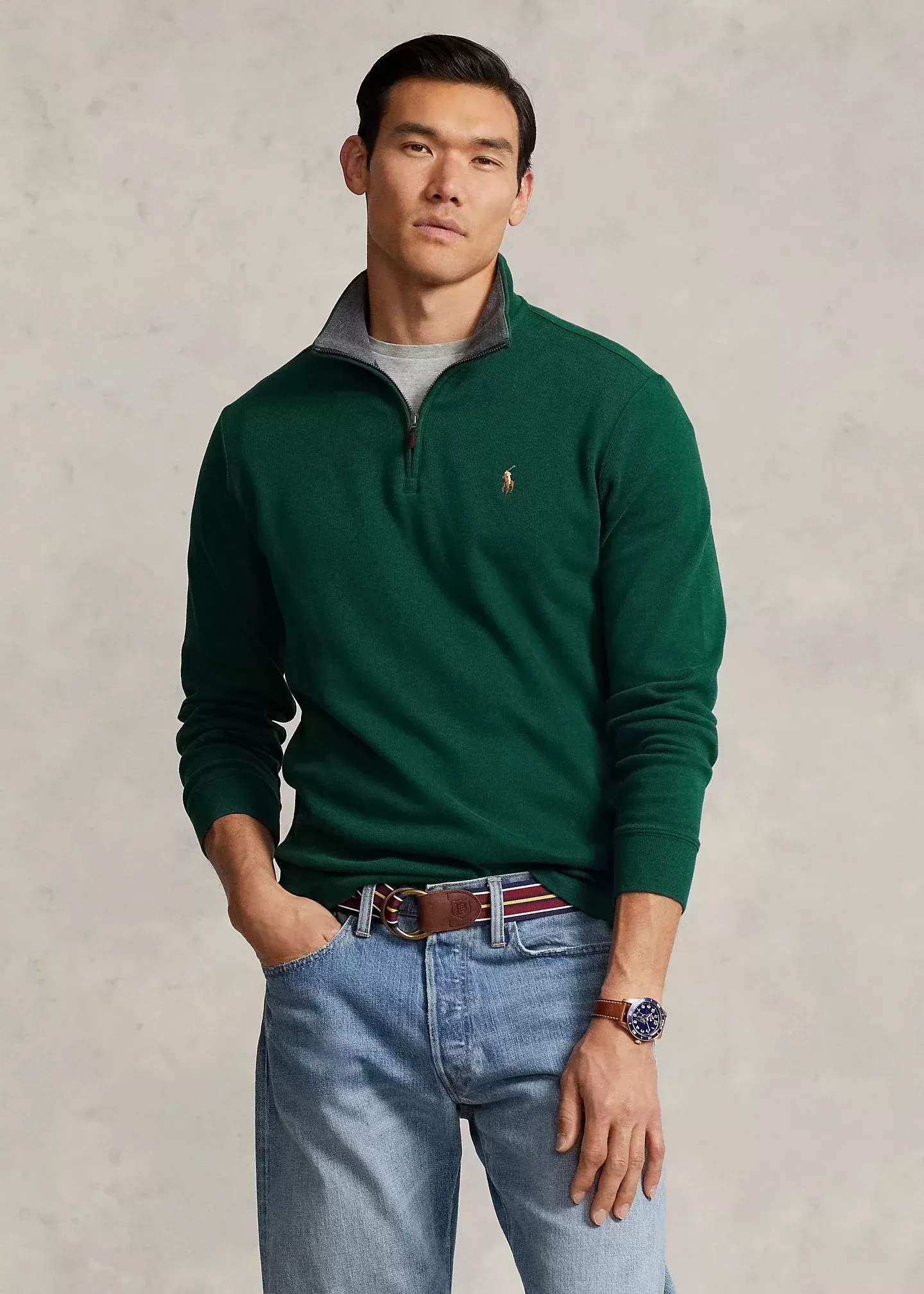 Polo Ralph Lauren Estate-Rib Quarter-Zip Pullover
