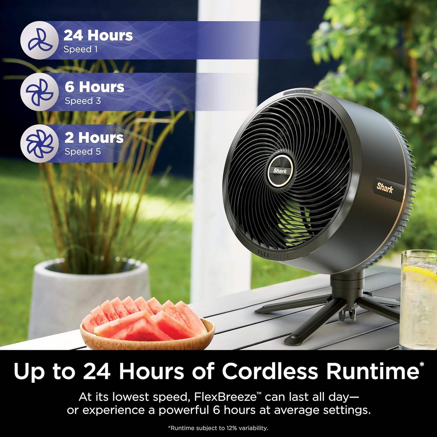 Shark FlexBreeze Pro Mist Fan — Indoor & Outdoor, Integrated Misting