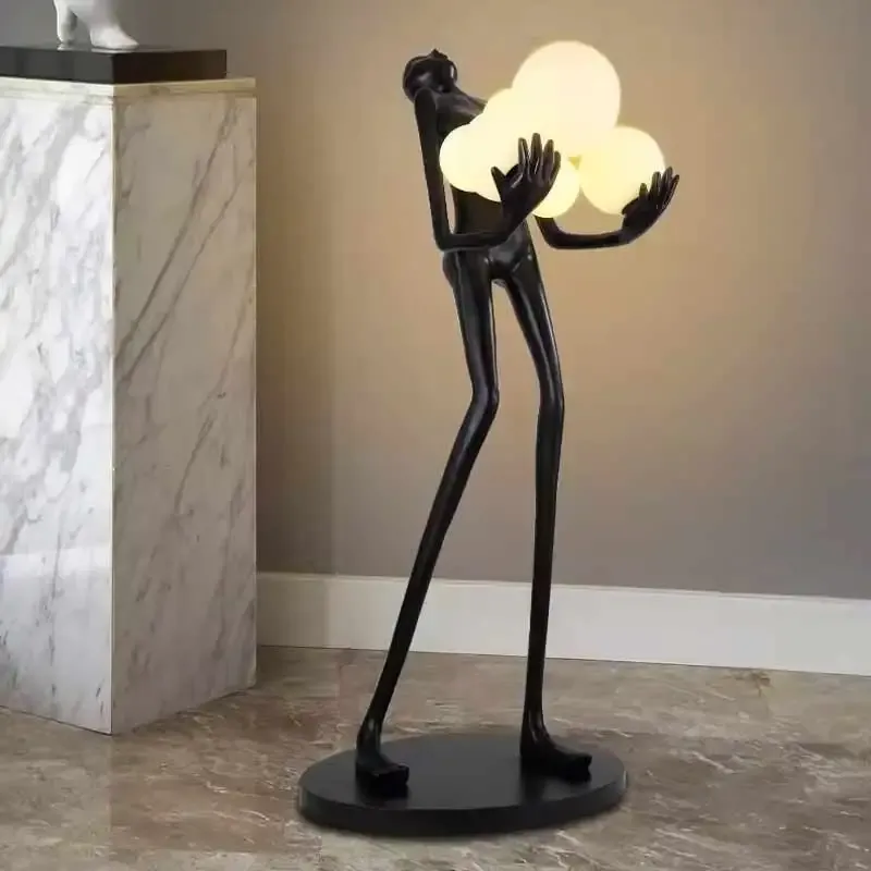 Hotel Nordic Living Room Corner Resin Sculpture Floor Light Designer Modern Minimalist Art Decoration Standing Led Floor Lamp