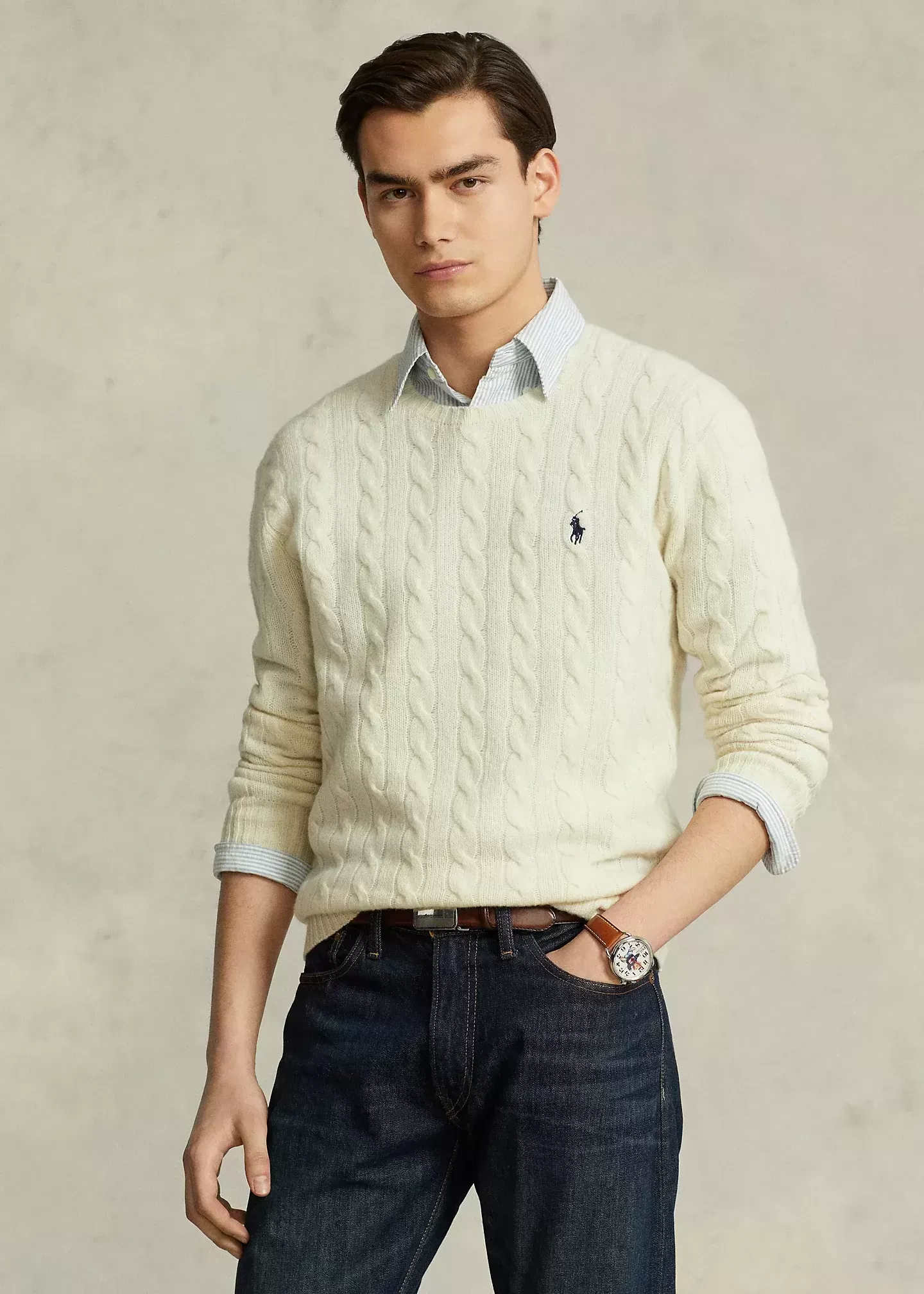 Polo Ralph Lauren Cable-Knit Wool-Cashmere Sweater
