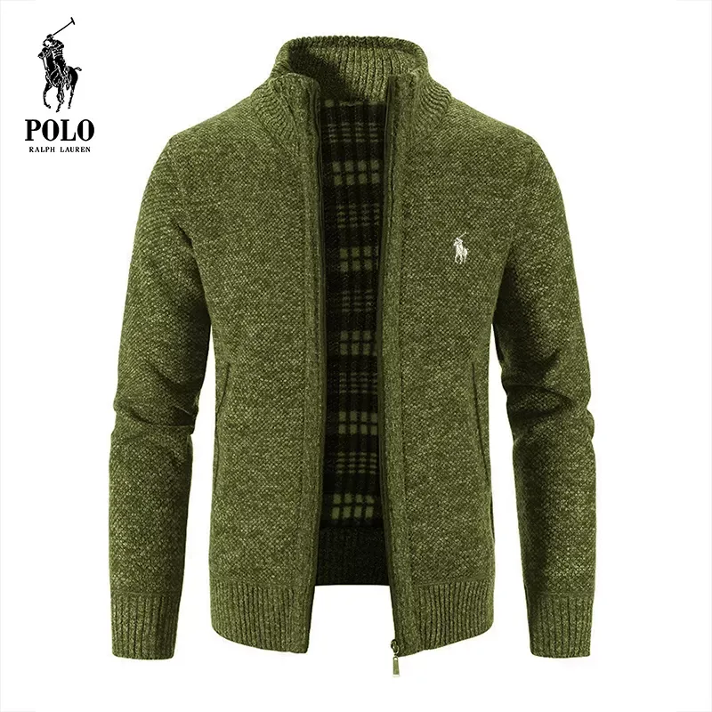 Ralph Lauren Men's middle aged plus velvet  casual jacket(Last day of limited time specials)