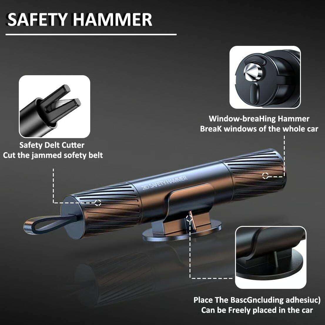 🛡️Safe Hammer Glass Breaker Under Water