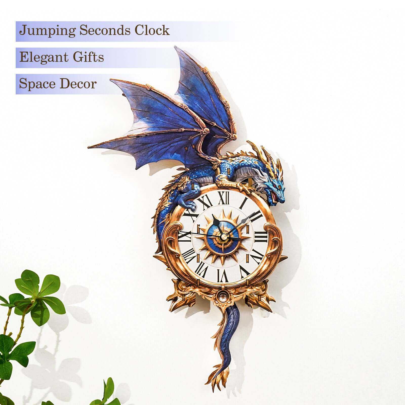 Blue Dragon DIY Wooden Clock, 3D Puzzle Craft Kit
