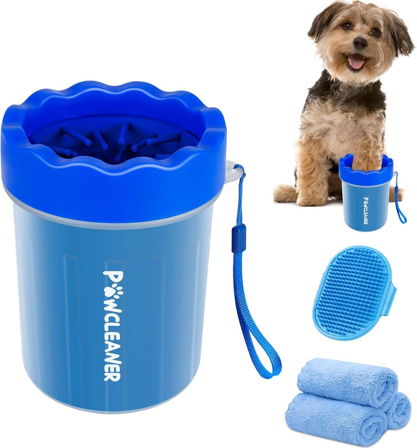 Dog Paw Cleaner, Dog Paw Washer, Paw Muddy Paw Cleaner, Pet Foot Cleaner for Small Medium Large Breed Dogs/Cats (with 3 absorbent towel)