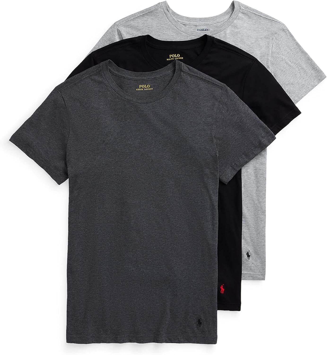 POLO Men's Polo Ralph Lauren Slim Fit Wicking Crew Undershirts (3 Pack)
