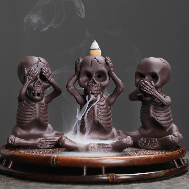 🔥LAST DAY 50% OFF - Gothic Skeleton Backflow Incense Burner