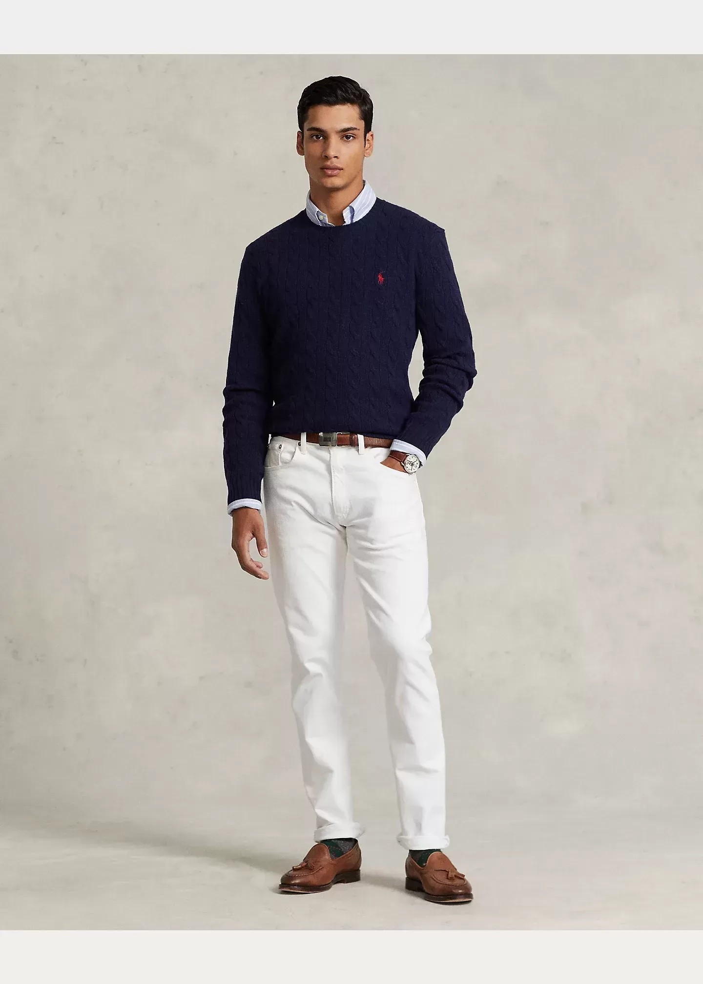 Polo Ralph Lauren Cable-Knit Wool-Cashmere Sweater