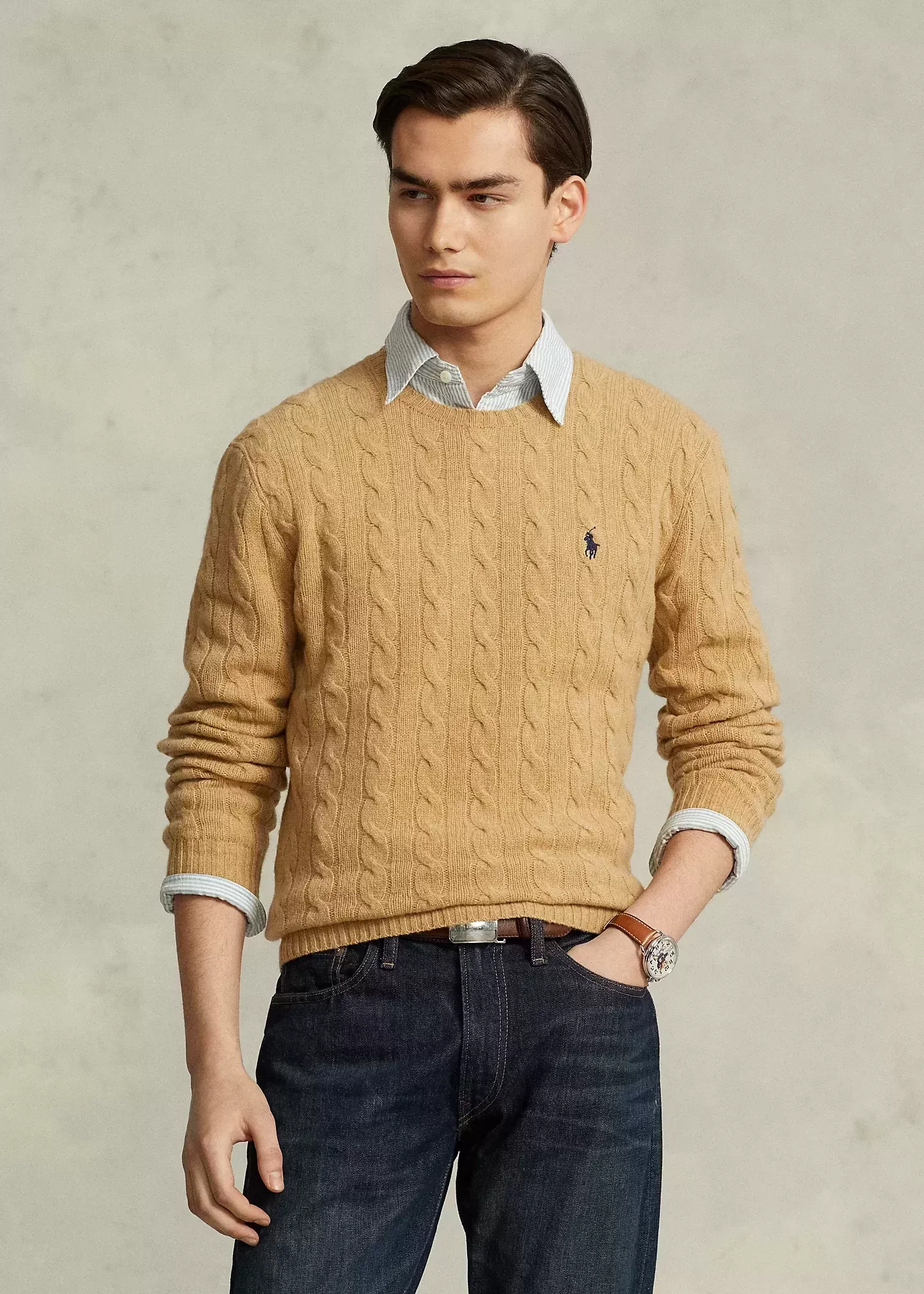 Polo Ralph Lauren Cable-Knit Wool-Cashmere Sweater