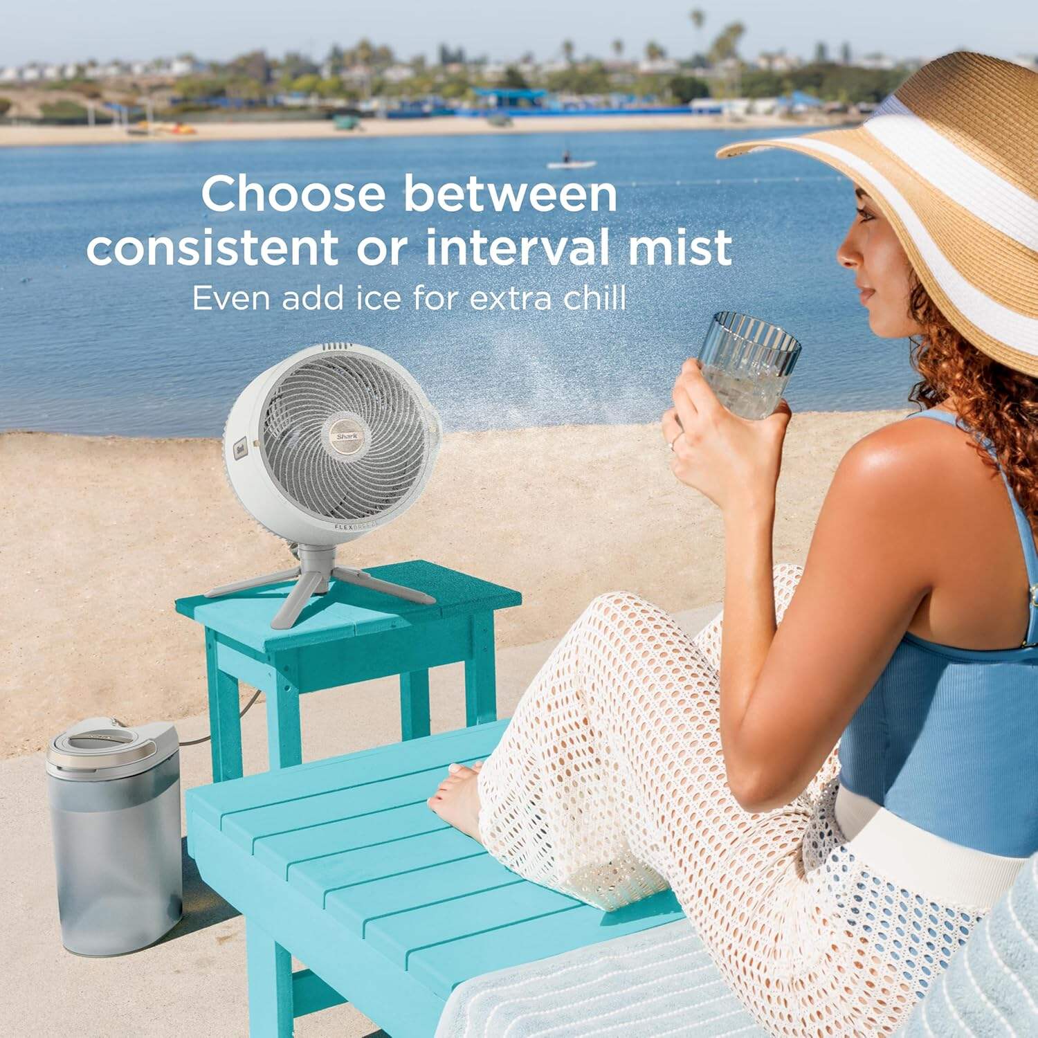 Shark FlexBreeze Pro Mist Fan — Indoor & Outdoor, Integrated Misting
