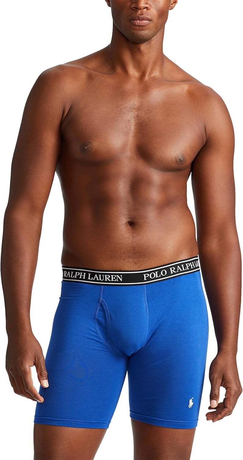 Polo Ralph Lauren Men's Stretch Classic Fit Boxer Briefs, Trunks & Long Leg Available, 3-pack