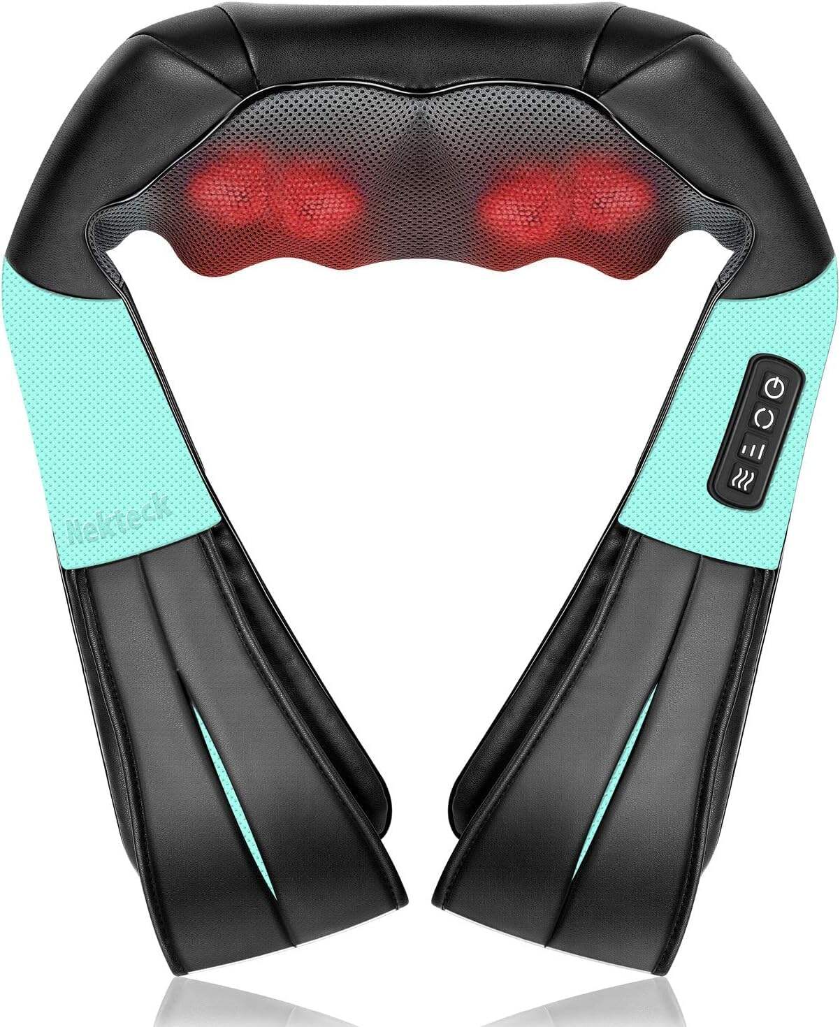 Shiatsu Neck and Back Massager with Soothing Heat, Electric Deep Tissue 3D Kneading Massage for Shoulder, Leg, Body Muscle Pain Relief, Home, Office, and Car