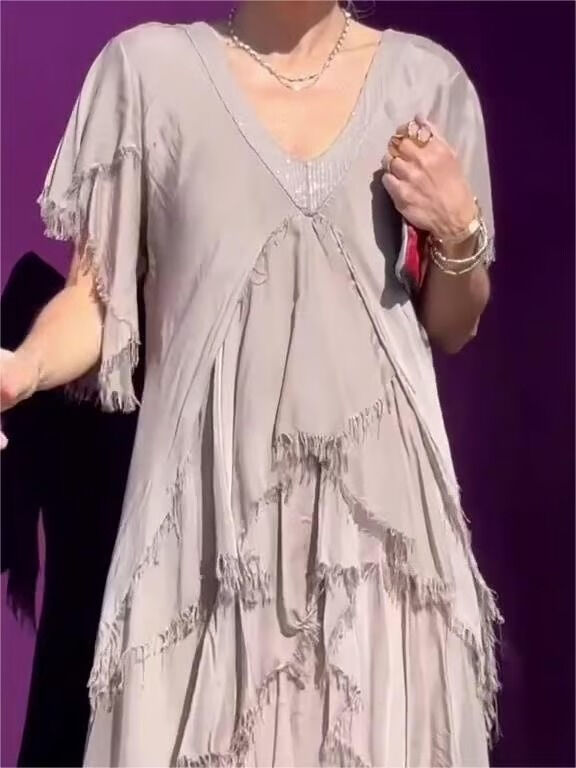 🎁 Last Day Promotion 49% OFF 🔥 Elegant V-neck Maxi Dress