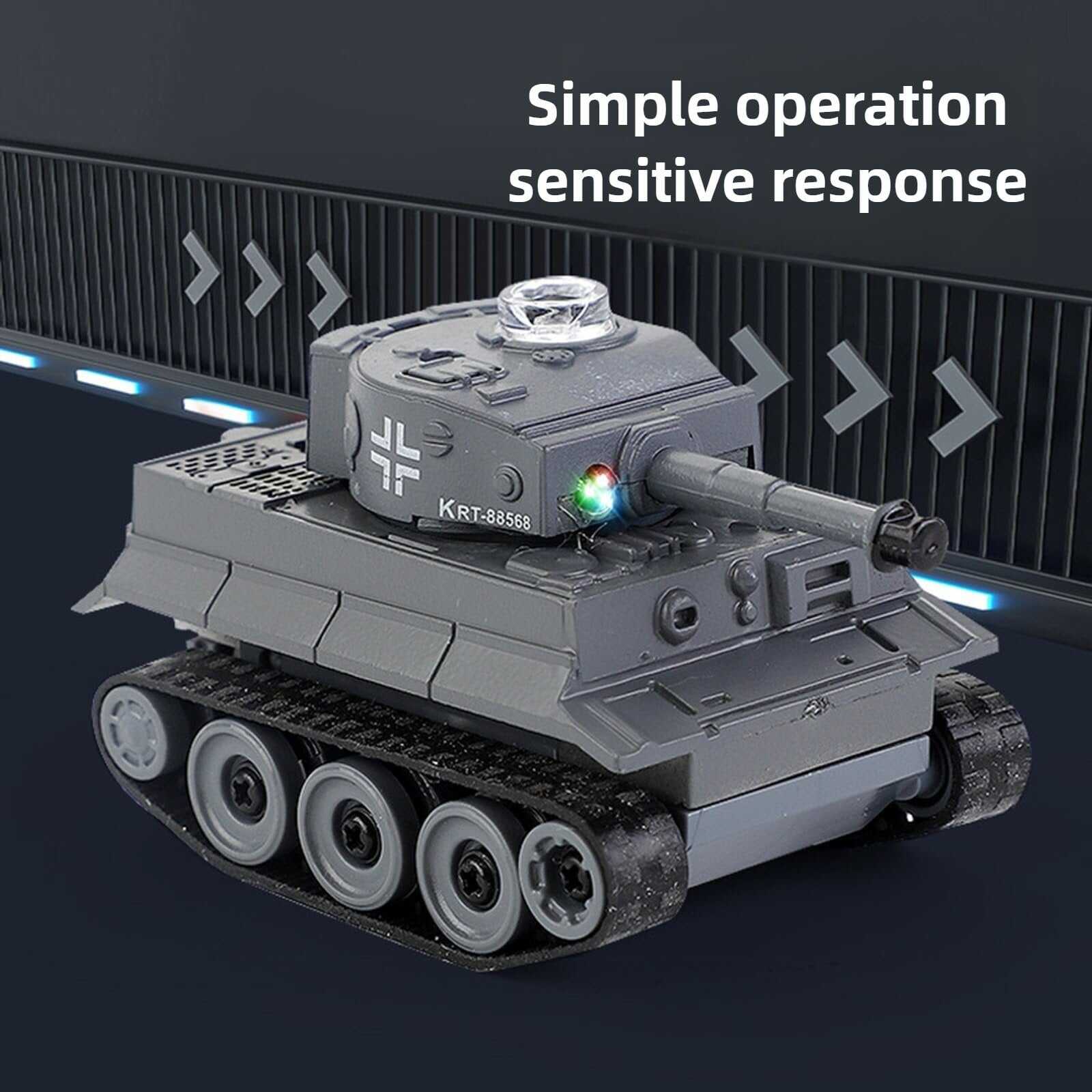 Mini WWII Gray German Tiger RC Tank Toy