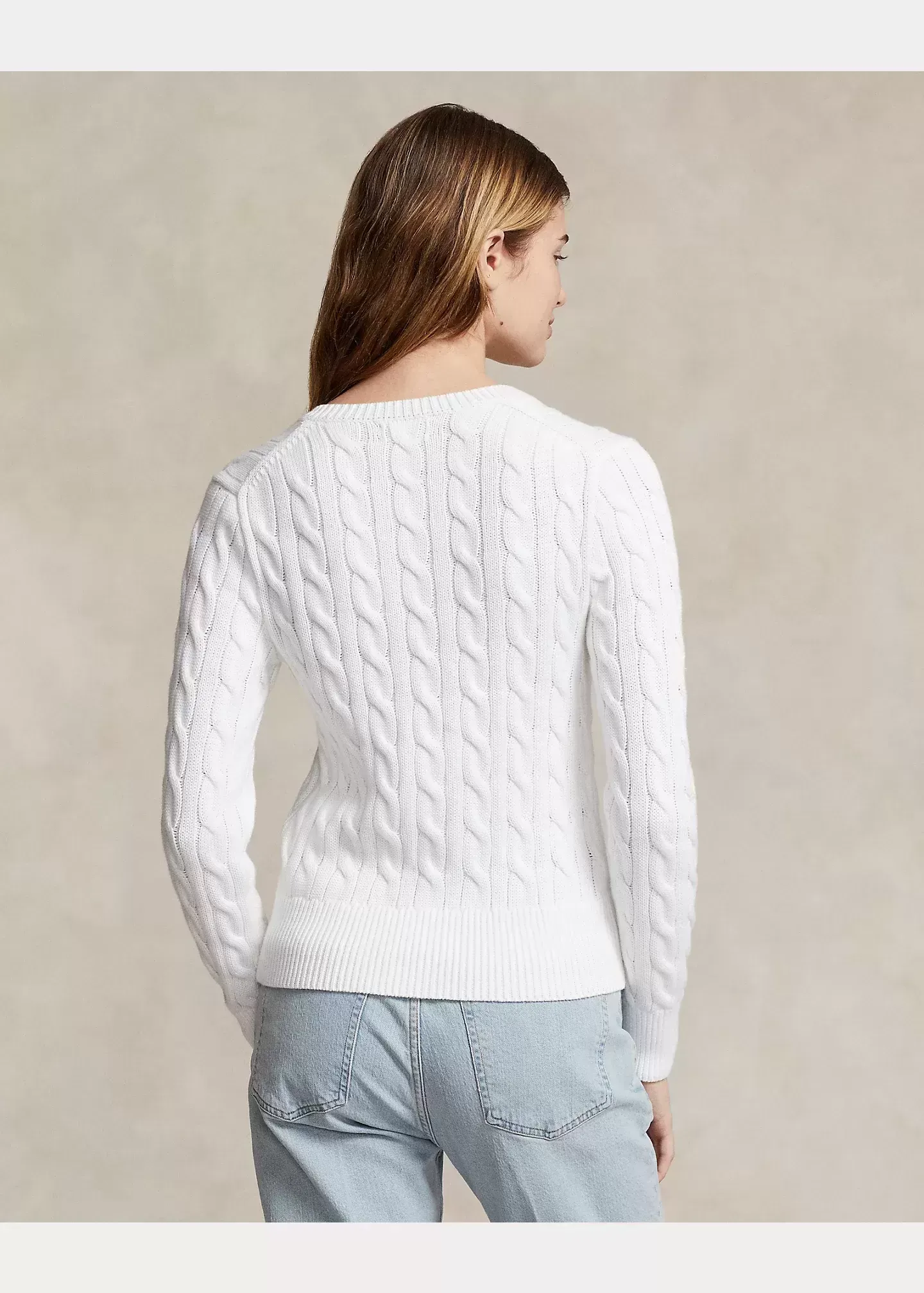 Polo Ralph Lauren Cable-Knit Cotton Crewneck Cardigan