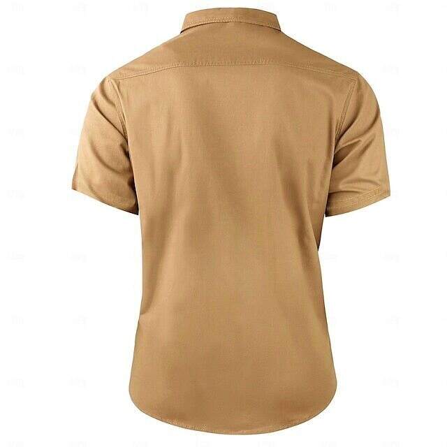 Cow Print Casual Men's work shirt short sleeve