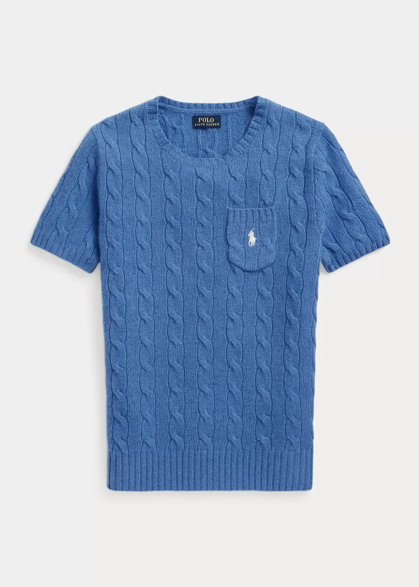 Polo Ralph Lauren Cable Wool-Cashmere Short-Sleeve Jumper