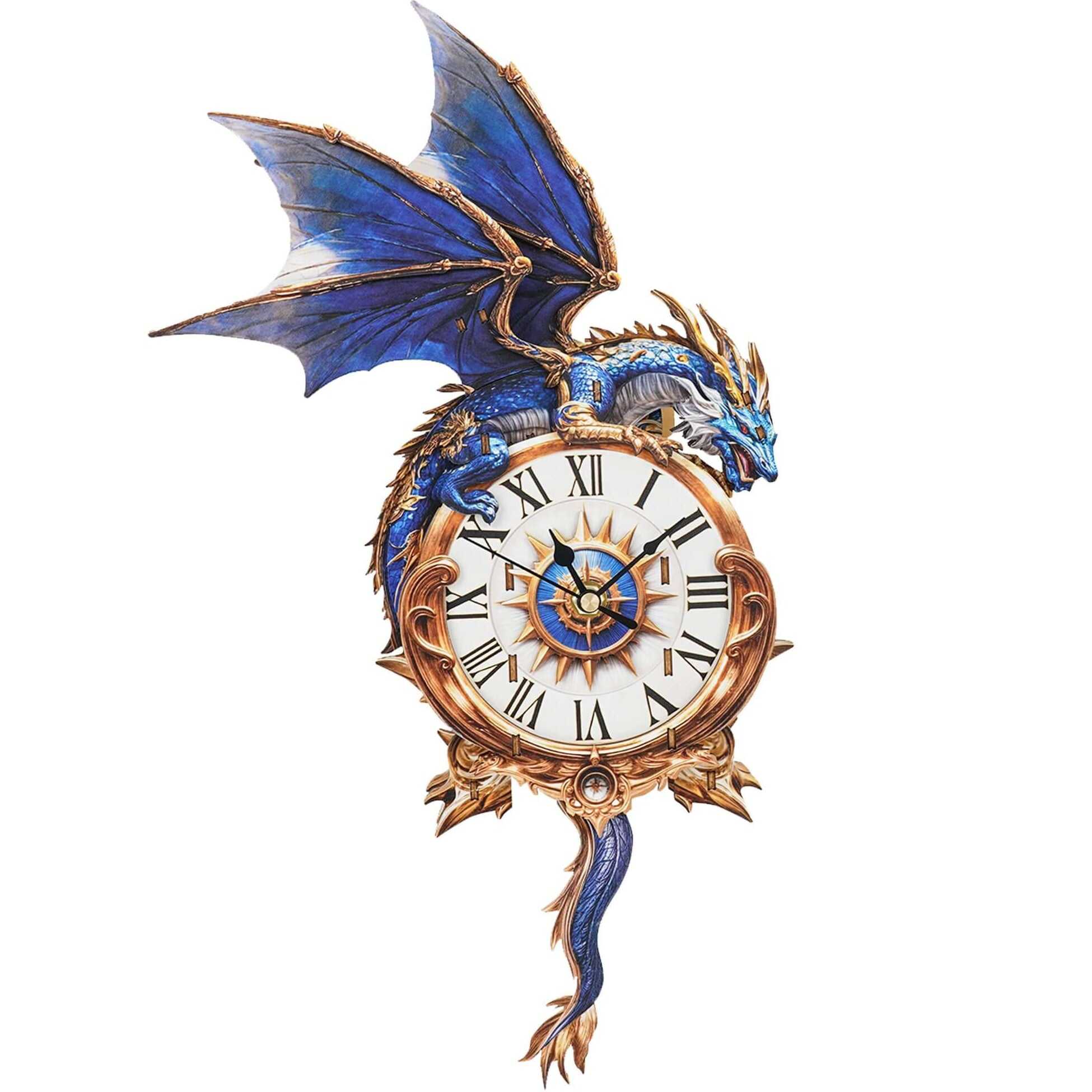 Blue Dragon DIY Wooden Clock, 3D Puzzle Craft Kit