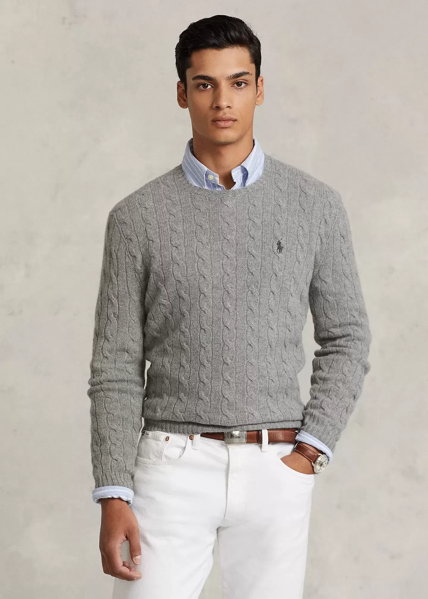 Polo Ralph Lauren Cable-Knit Wool-Cashmere Sweater