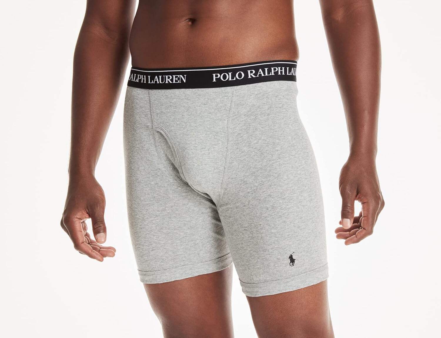 Polo Ralph Lauren Men's Classic Fit Cotton Boxer Briefs, Trunks & Long Leg Available (3 Pack)