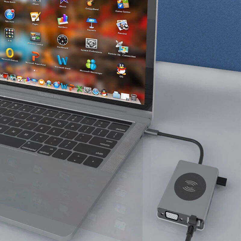 15in1 USB C HUB Type C to USB 3.0 HUB RJ45 VGA HDMI-compatible for MacBook Pro 100W PD Dock Type C HUB wireless Charge