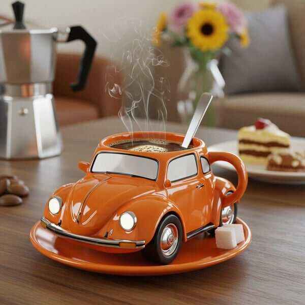 Beetle Shaped Coffee Mug