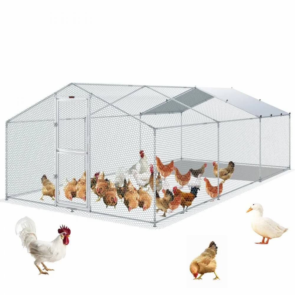 VEVOR Large Metal Chicken Coop with Run