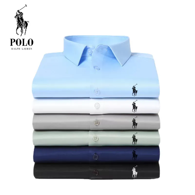 Ralph Lauren Men's Cotton Basic Denim Long Sleeve Shirt