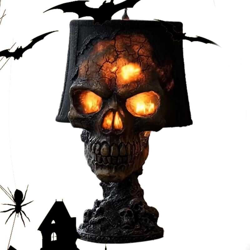 🎃Halloween Pre-sale 49% Off ☠️Gothic Lava Stone Skull Lamp
