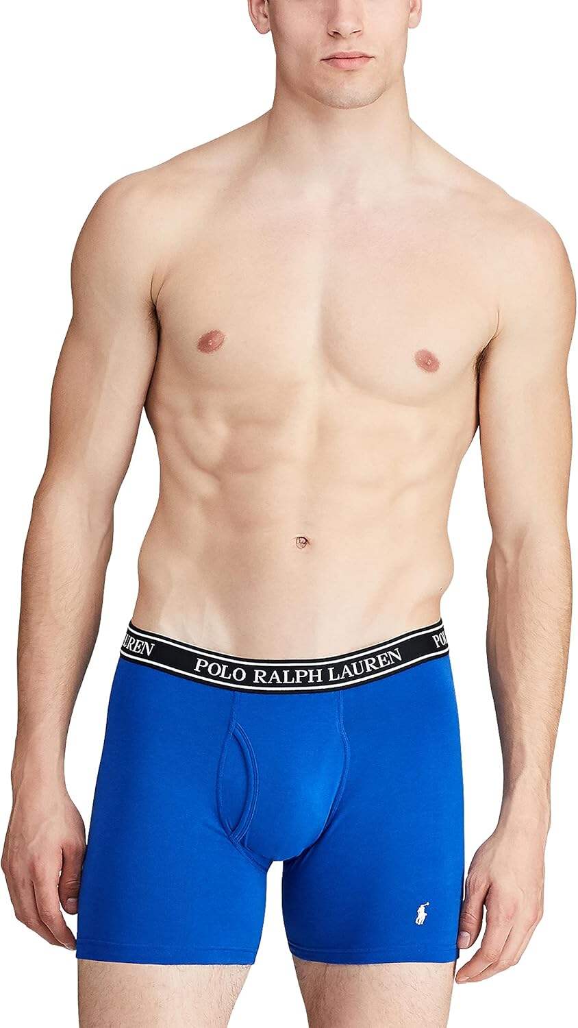 Polo Ralph Lauren Men's Stretch Classic Fit Boxer Briefs, Trunks & Long Leg Available, 3-pack
