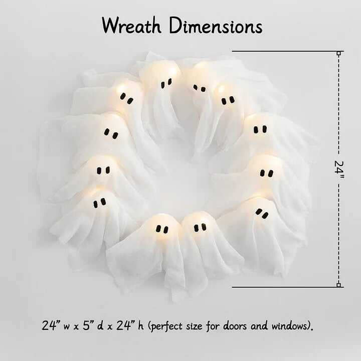 🏆50K+ SOLD! Almost Gone💥Lit Ghosts Wreath(✈Free Shipping)