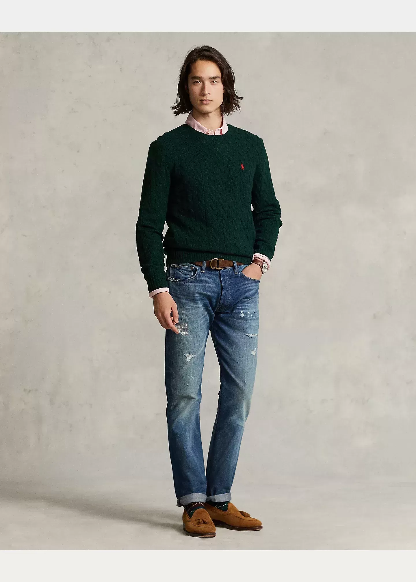 Polo Ralph Lauren Cable-Knit Wool-Cashmere Sweater