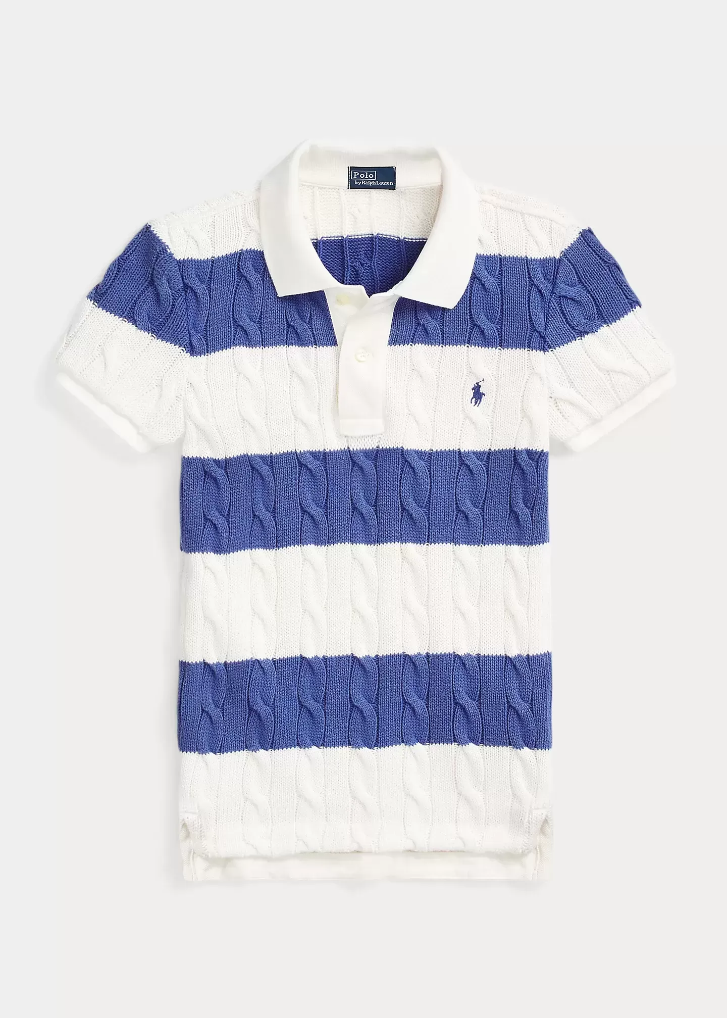 Polo Ralph Lauren Slim Fit Cable-Knit Polo Shirt