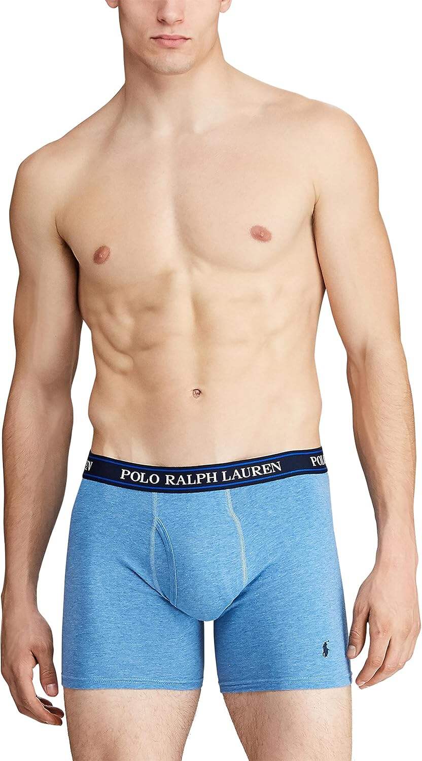 Polo Ralph Lauren Men's Stretch Classic Fit Boxer Briefs, Trunks & Long Leg Available, 3-pack