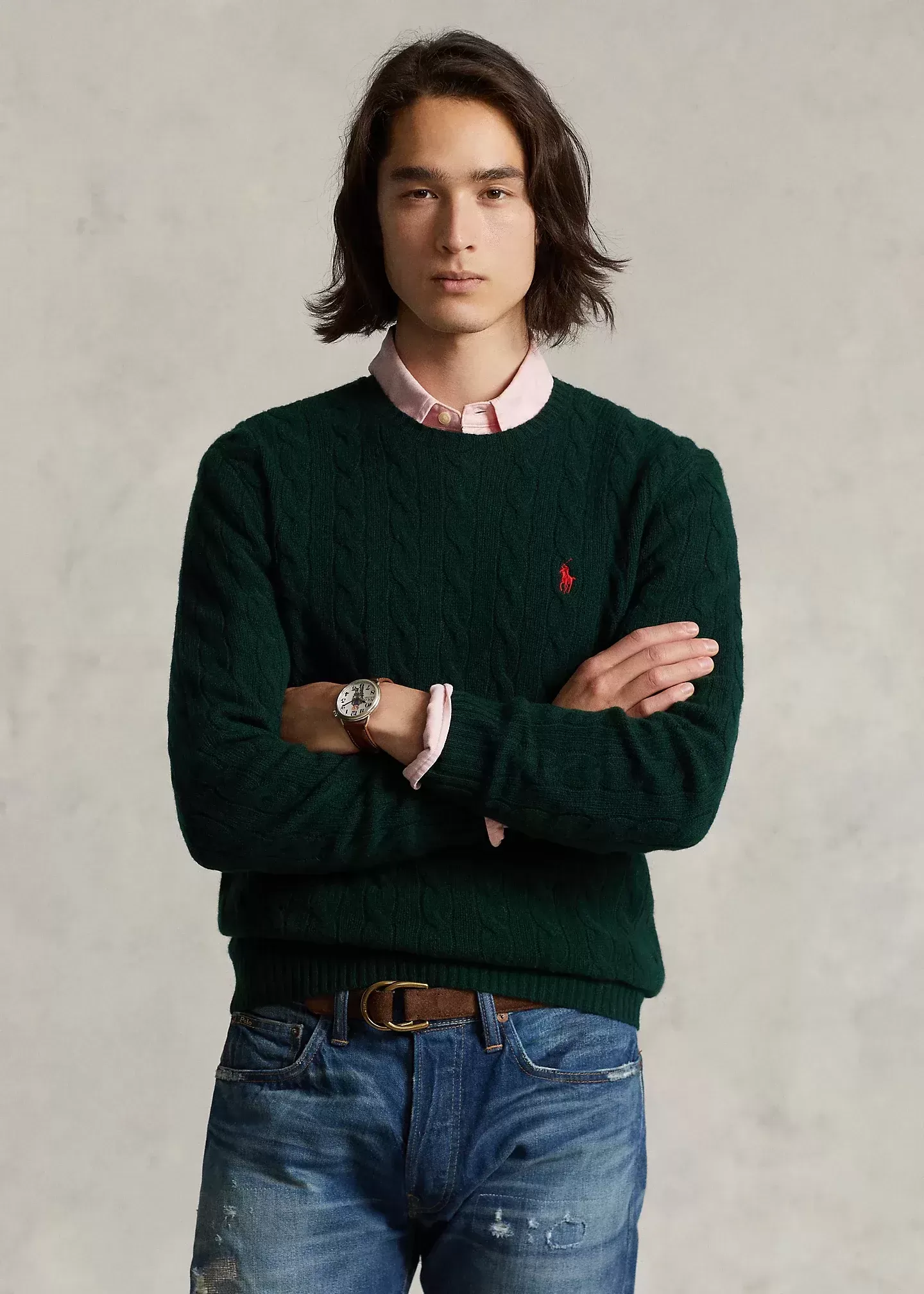 Polo Ralph Lauren Cable-Knit Wool-Cashmere Sweater