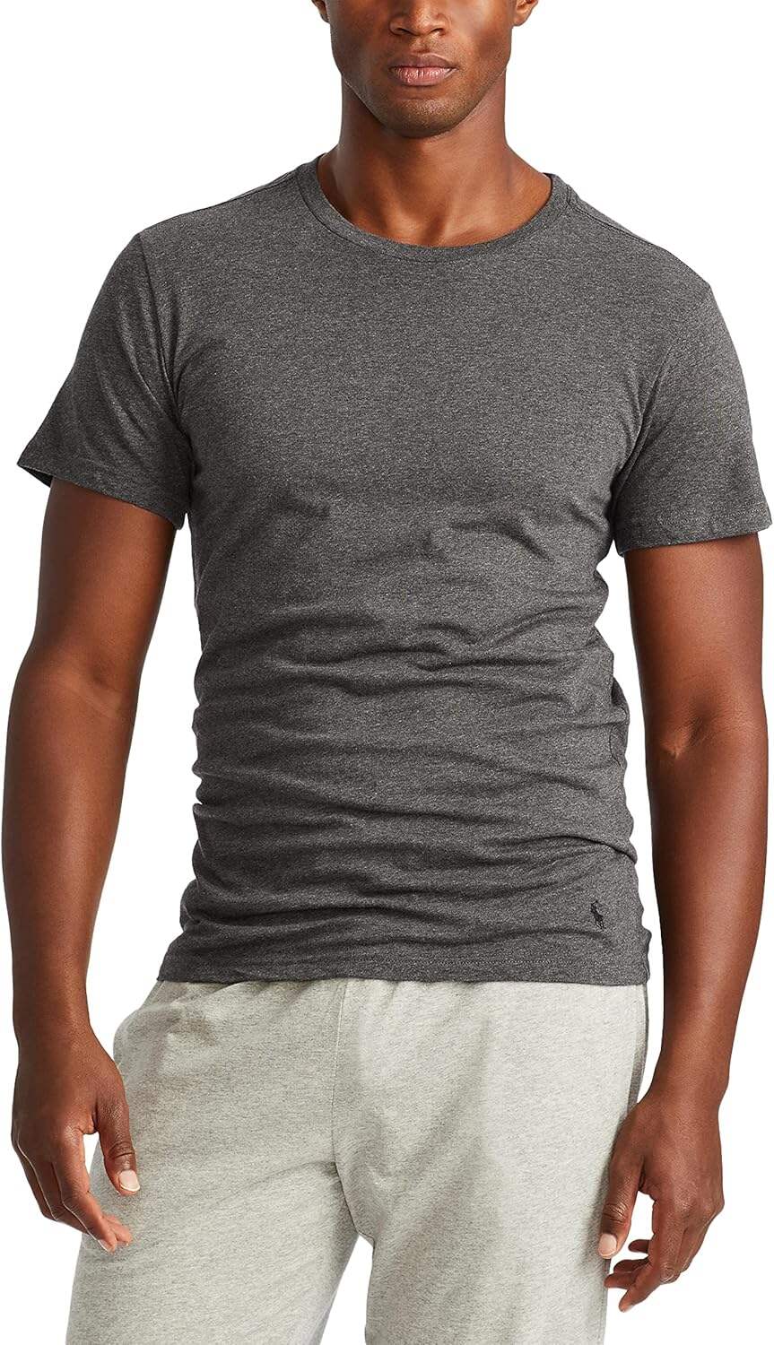 POLO Men's Polo Ralph Lauren Slim Fit Wicking Crew Undershirts (3 Pack)