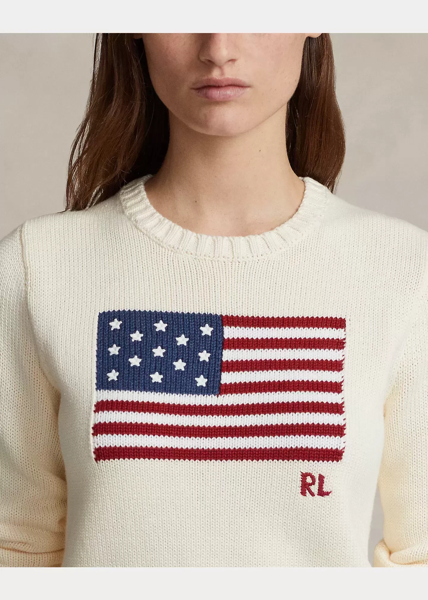 Polo Ralph Lauren Flag Cotton Crewneck Sweater