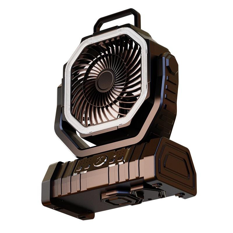 20000mAh Rechargeable LED Lantern with Portable Desk Camping Travel Office or Outdoor Use Power Bank Fan