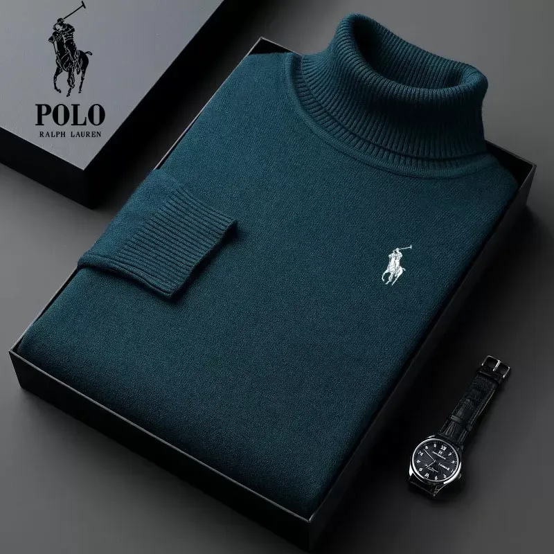 Ralph Lauren Men's Turtleneck Thick Loose Casual Knit Sweater��9 Pack Only $49.98��