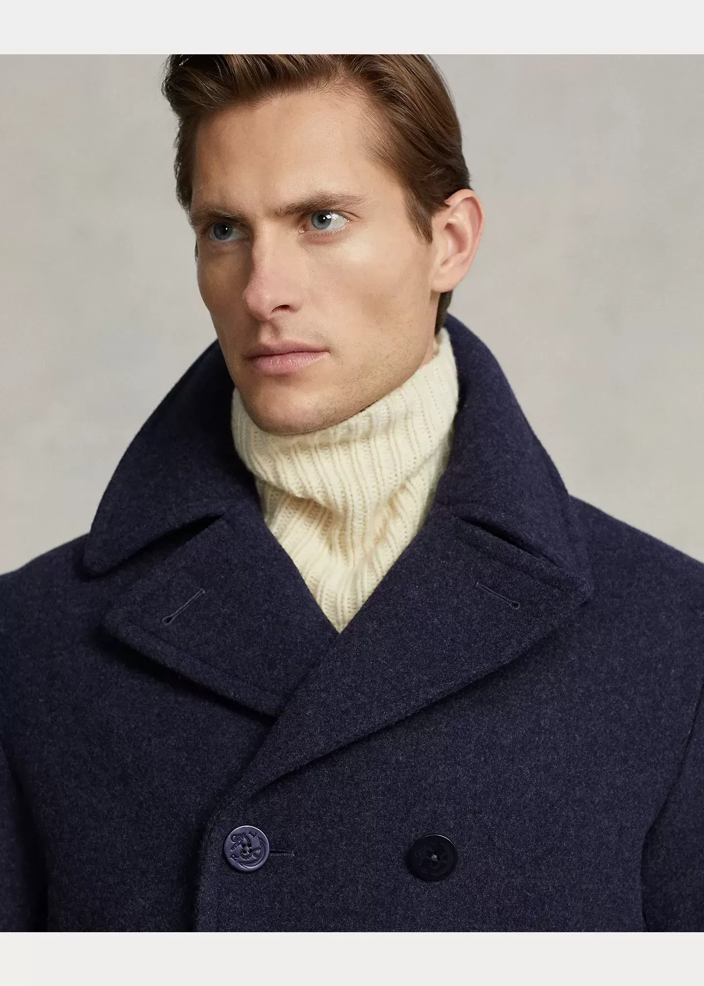 Polo Ralph Lauren Polo Wool-Blend Melton Peacoat