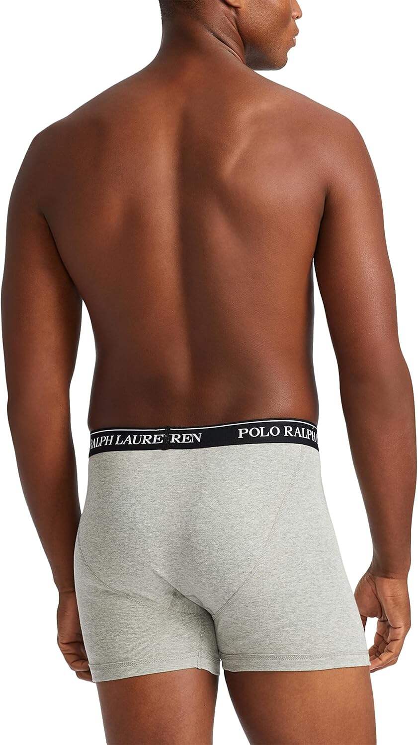Polo Ralph Lauren Men's Classic Fit Cotton Boxer Briefs, Trunks & Long Leg Available (3 Pack)