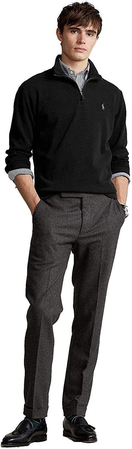 POLO RALPH LAUREN Men's Classic Estate-Rib Quarter-Zip Pullover Sweater