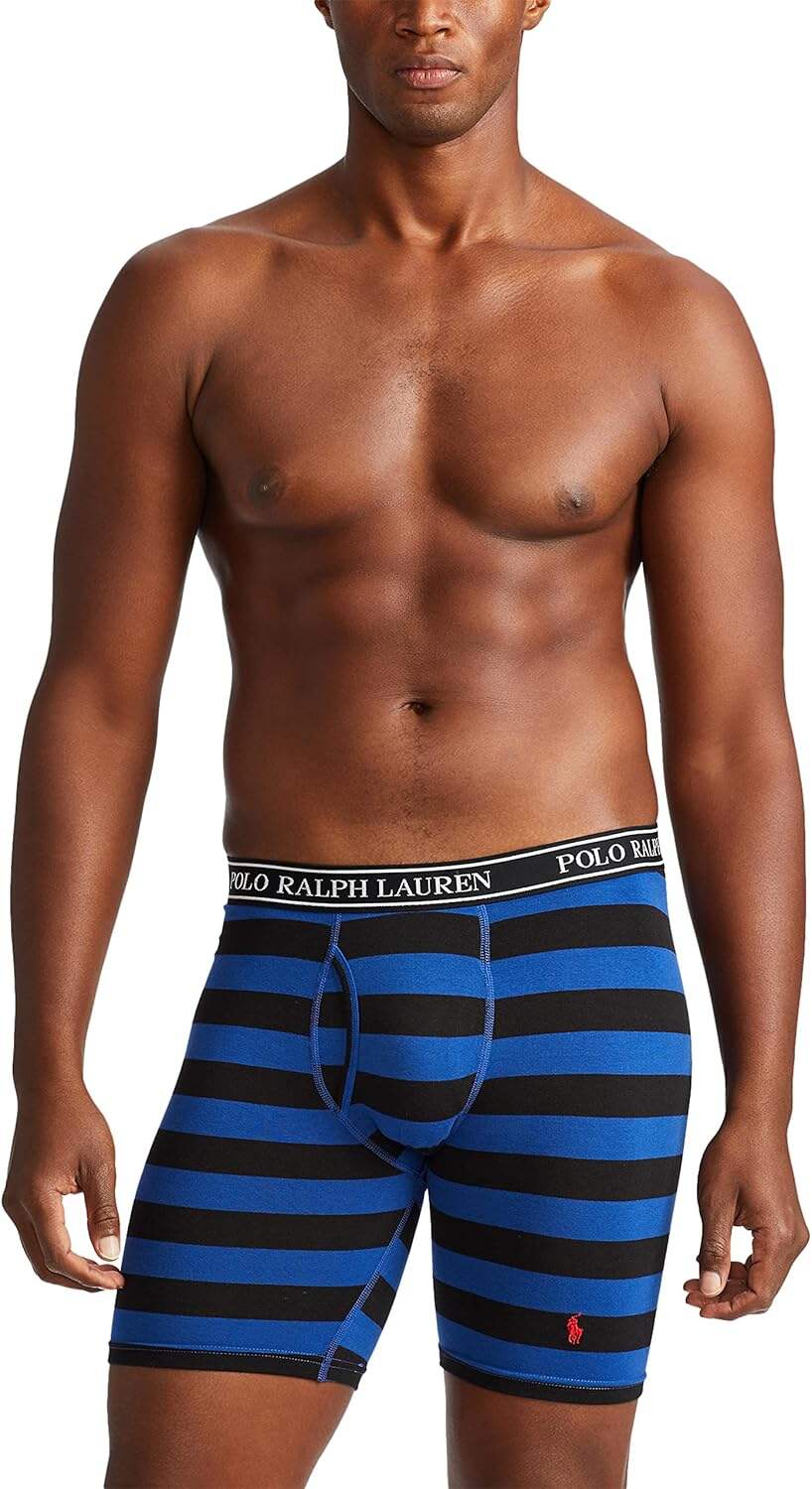 Polo Ralph Lauren Men's Stretch Classic Fit Boxer Briefs, Trunks & Long Leg Available, 3-pack
