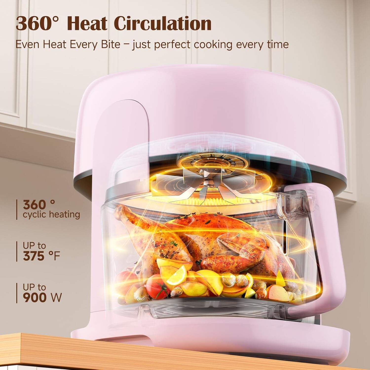 8-In-1 Glass Air Fryer, 5 QT Airfryer with Easy-View Glass Basket, Adjustable Temperature, Touch Panel Control, Circulating Heating, Compact and Large, Nonstick & Dishwasher Safe Fry Bowl