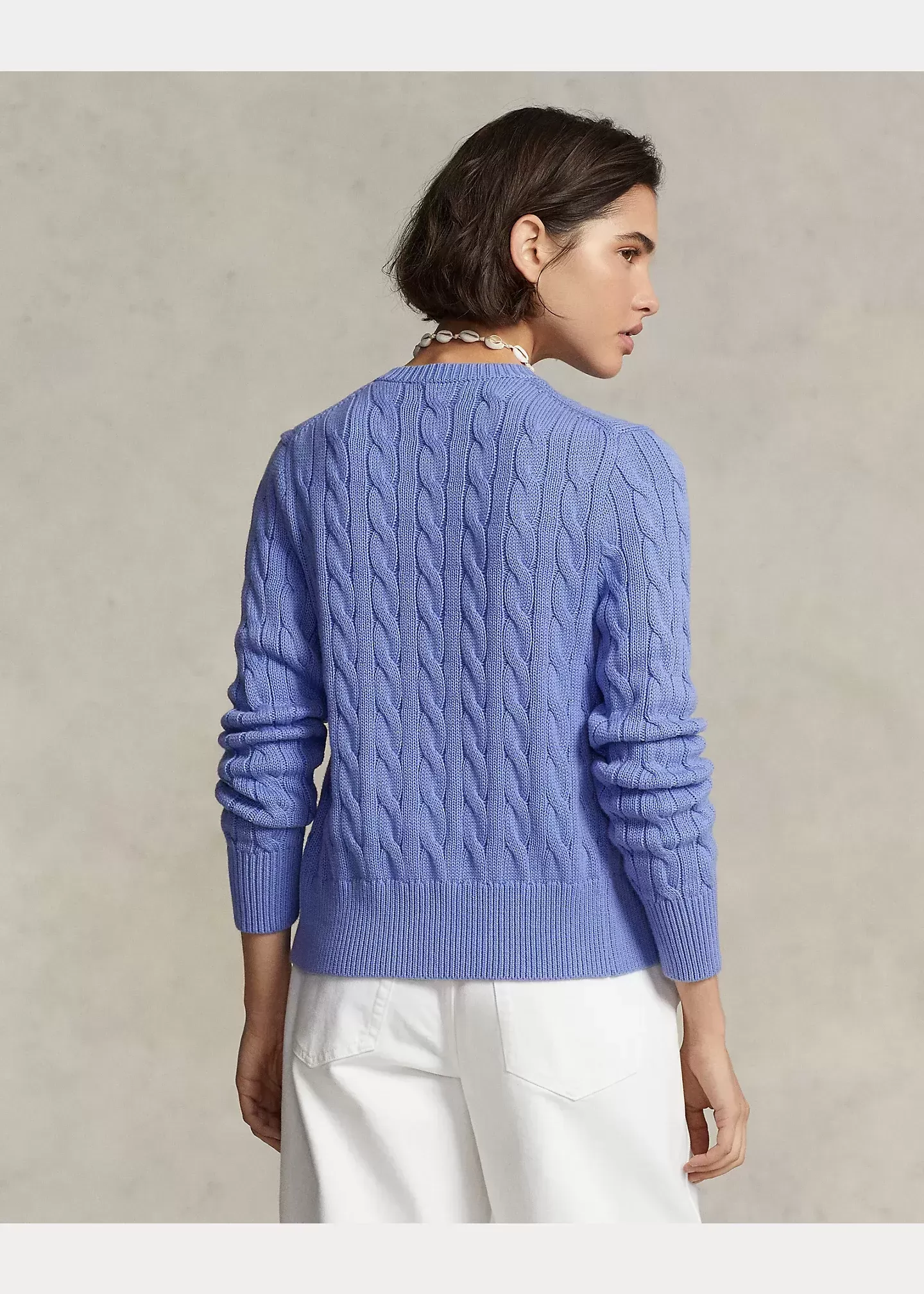 Polo Ralph Lauren Cable-Knit Cotton Crewneck Cardigan