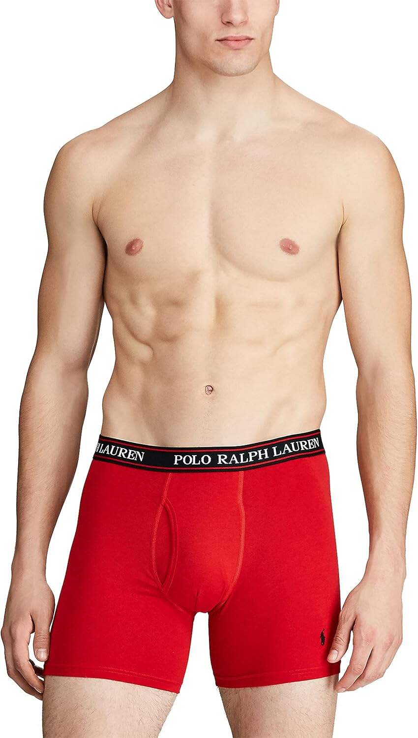 Polo Ralph Lauren Men's Stretch Classic Fit Boxer Briefs, Trunks & Long Leg Available, 3-pack
