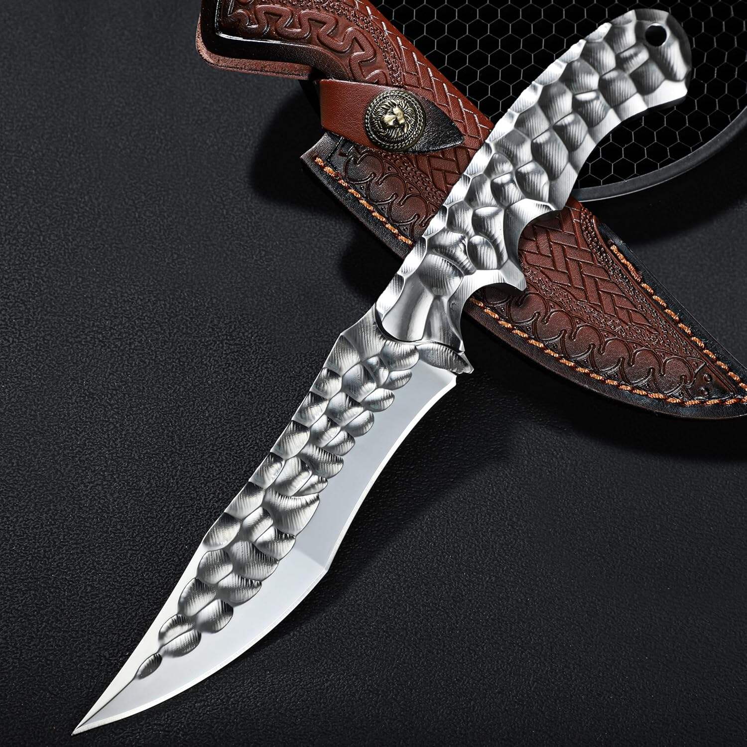 Frostbane Dragonbone Blade : VG10 Steel Hunting Knife