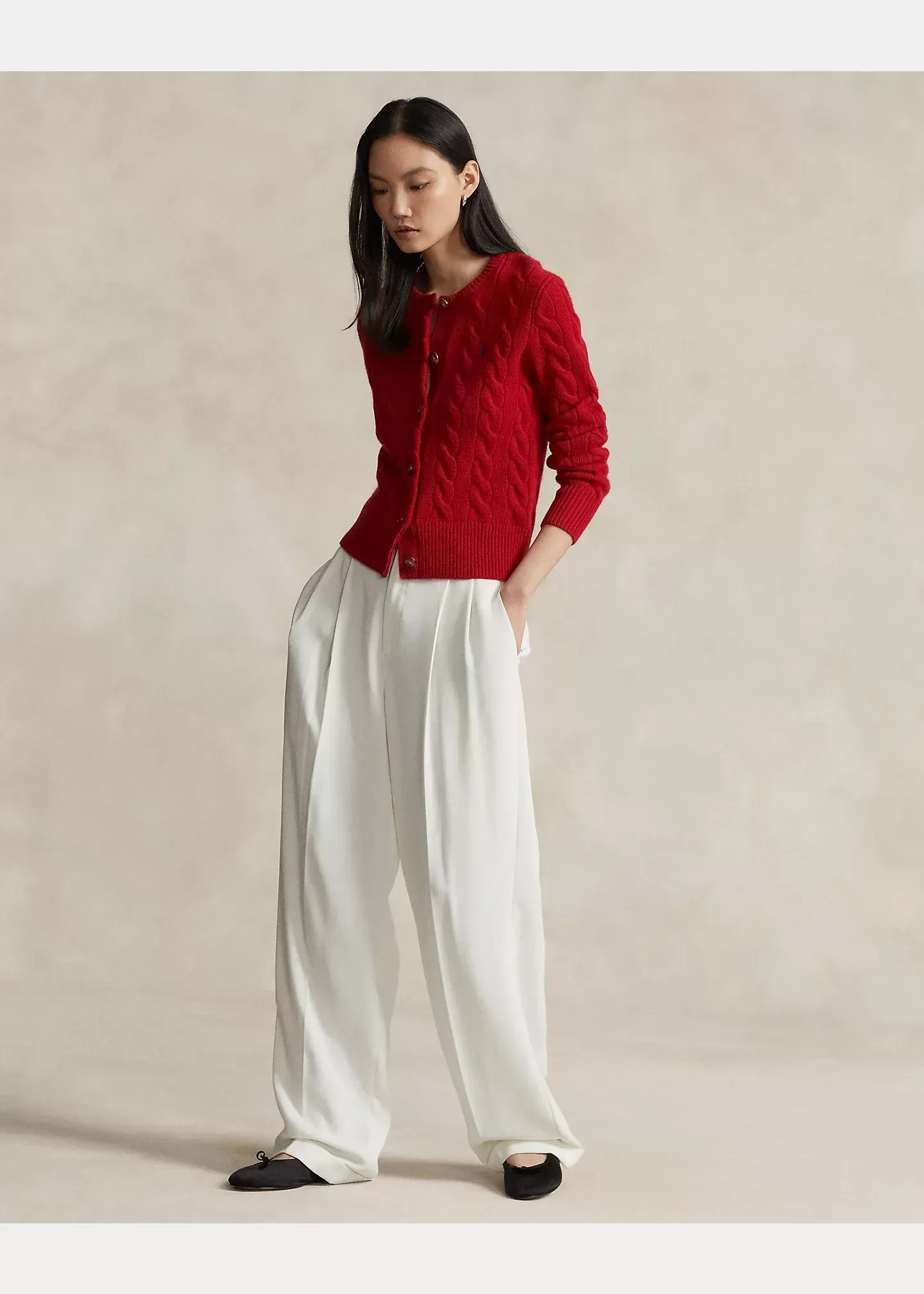 Polo Ralph Lauren Cable-Knit Wool-Cashmere Cardigan