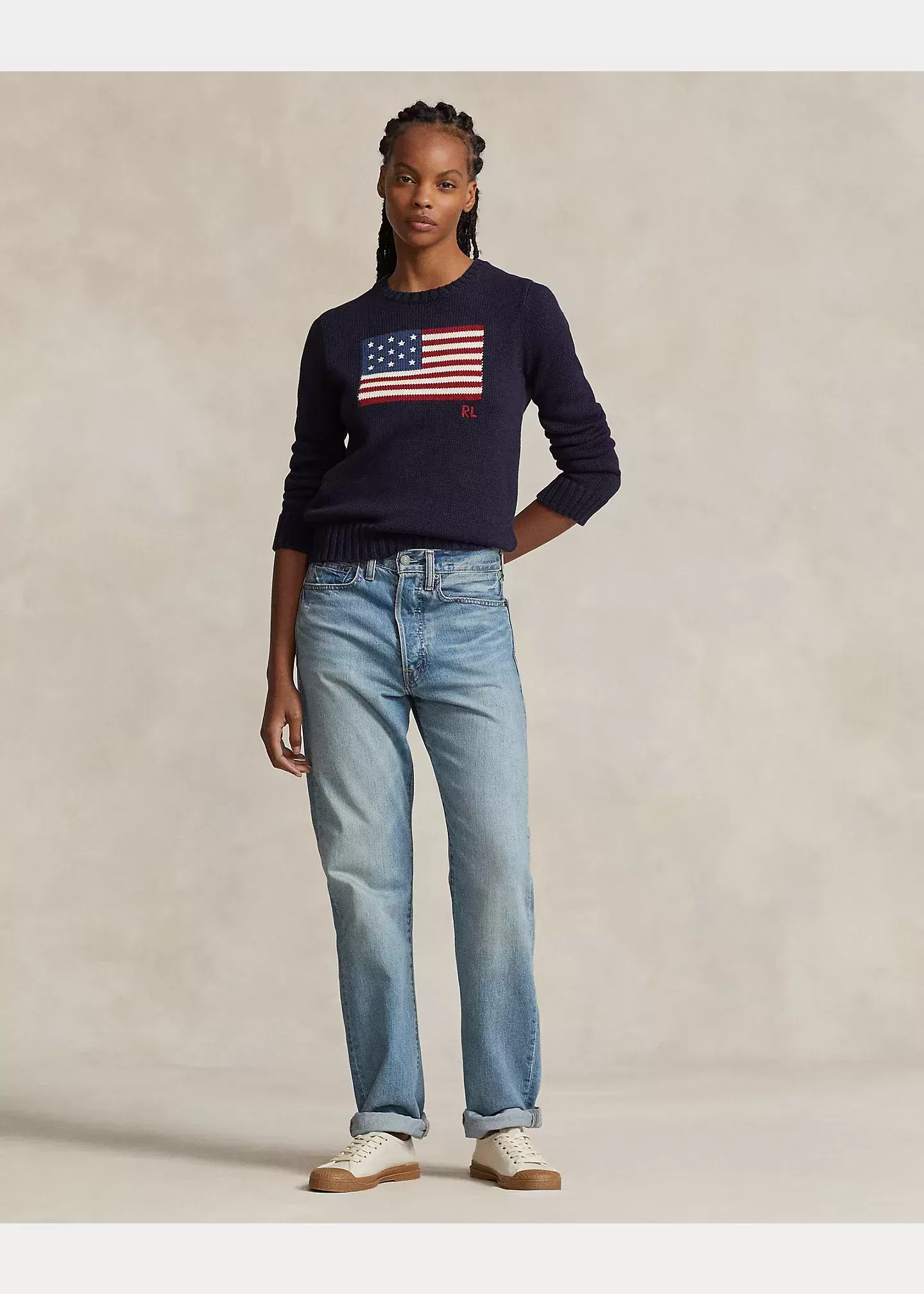 Polo Ralph Lauren Flag Cotton Crewneck Sweater