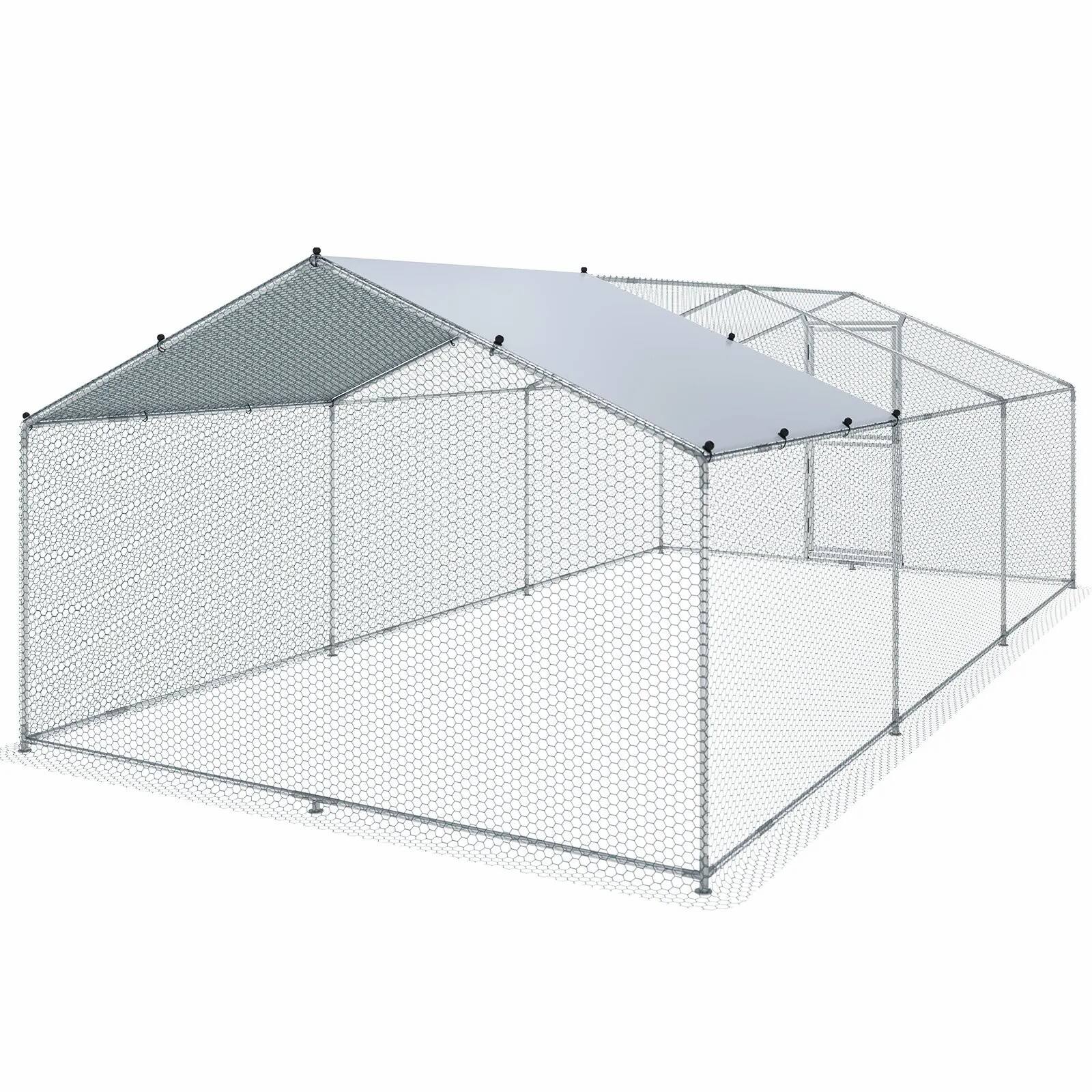 VEVOR Large Metal Chicken Coop with Run